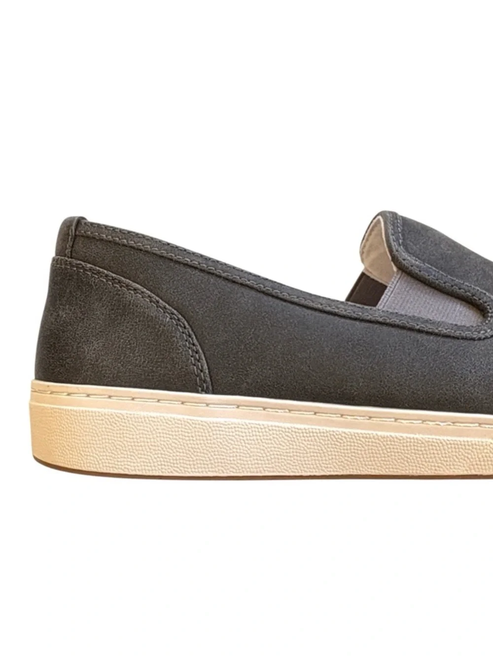 Like New ABEO Leather Encore Slip-On Comfort Loafer / Sneakers Grey Size 8.5 - Picture 5 of 11